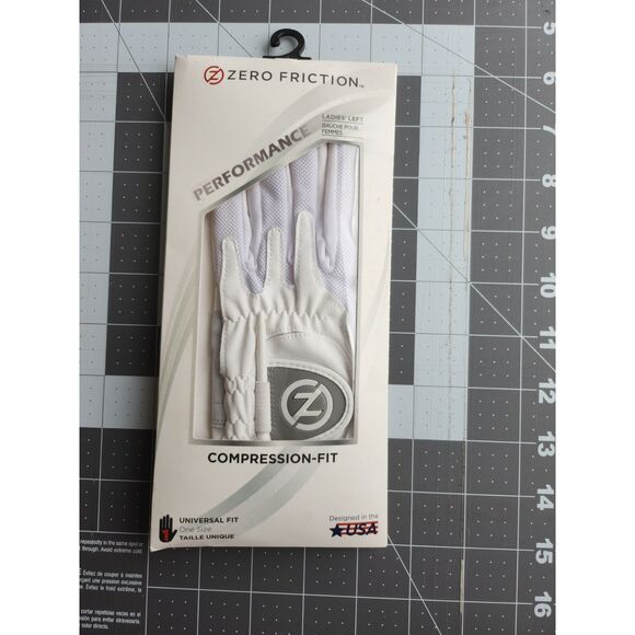 Zero Friction Female Ladies' Compression-Fit Synthetic Golf Glove Left B37 - Picture 1 of 2